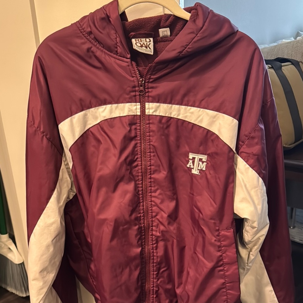 Texas A&M University Red Oak Maroon and White Jacket